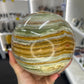 Huge Green Onyx Sphere with Stand