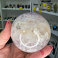 Amethyst x Flower Agate Sphere on Stand