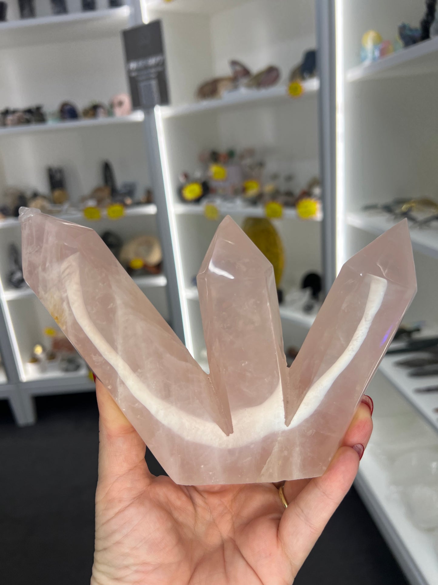 Rose Quartz 3 Point Tower