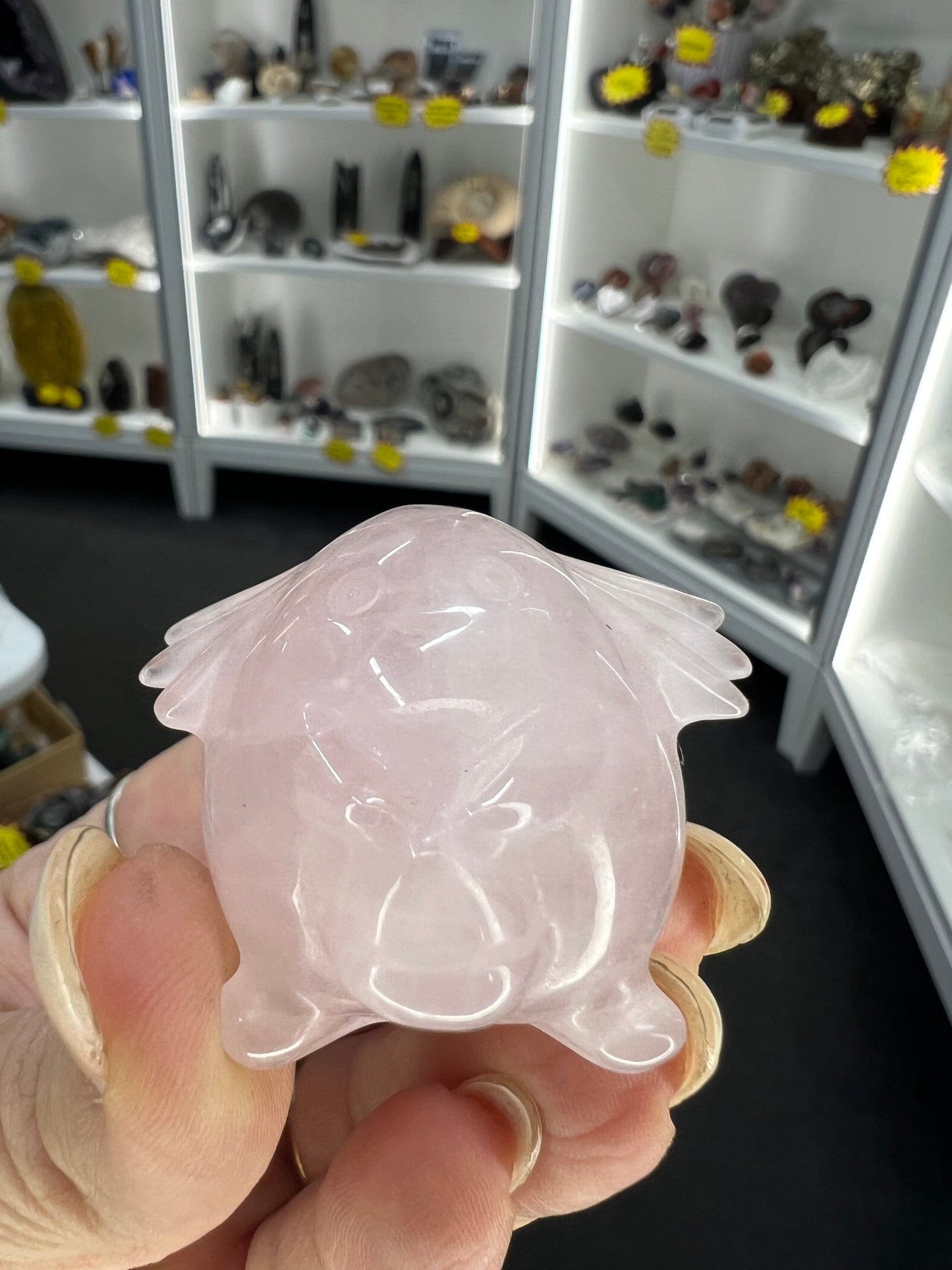 Rose Quartz Character Carving