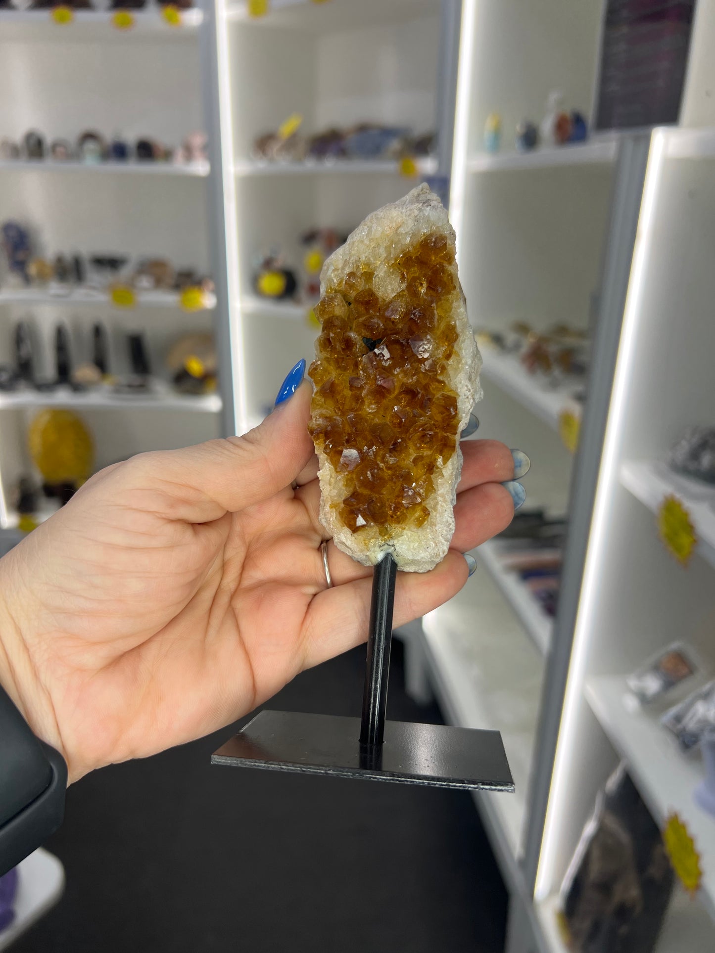 Citrine Cluster Specimen on Stand