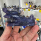 Blue Flower Agate Dragon Head