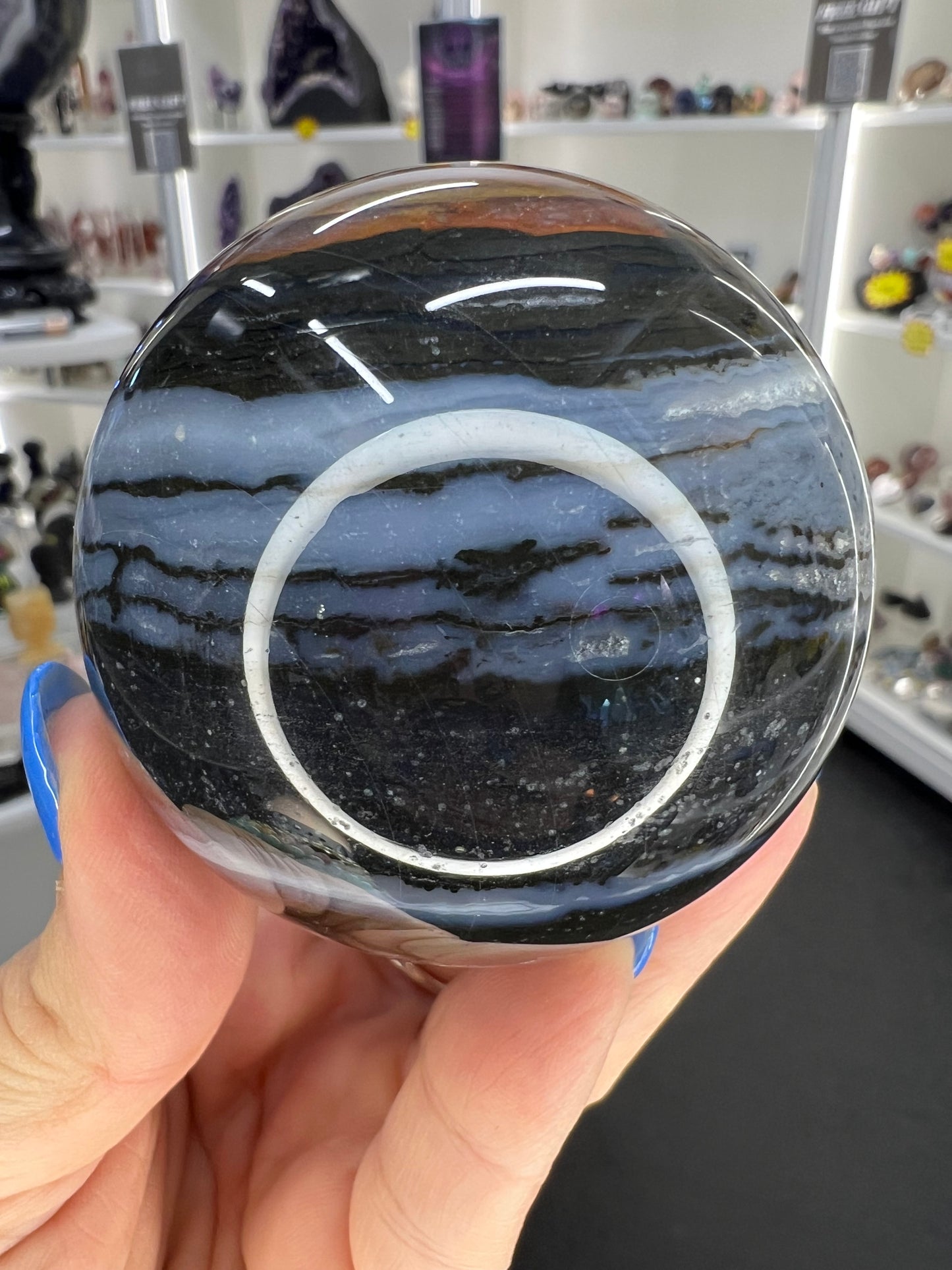 Ocean Jasper Sphere on Stand