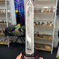 Clear Quartz Tower with Wooden Stand