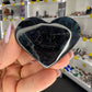 Black Fluorite Heart (UV Reactive)