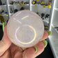 Aura Rose Quartz Sphere on Stand
