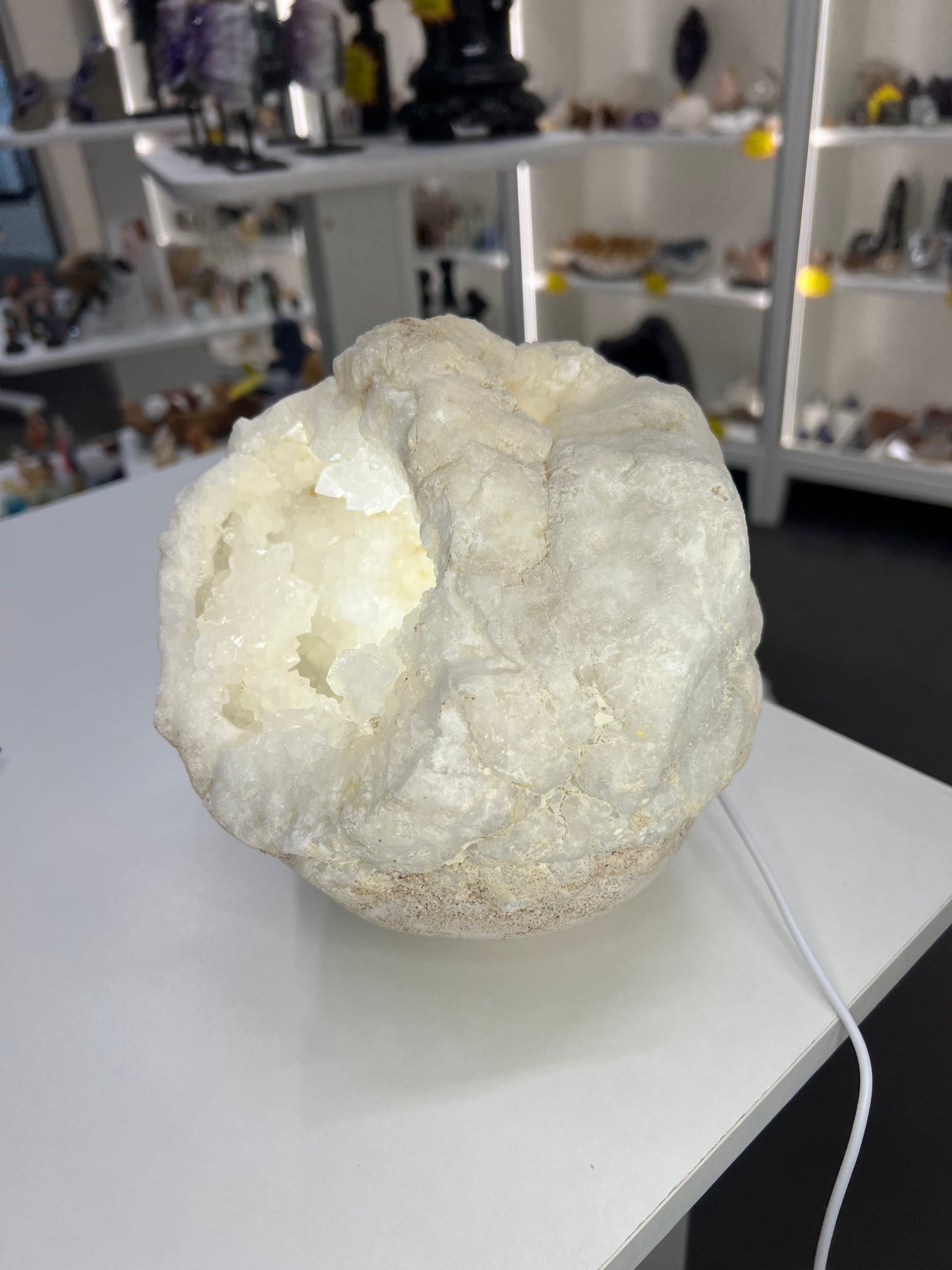 Quartz Geode Lamp