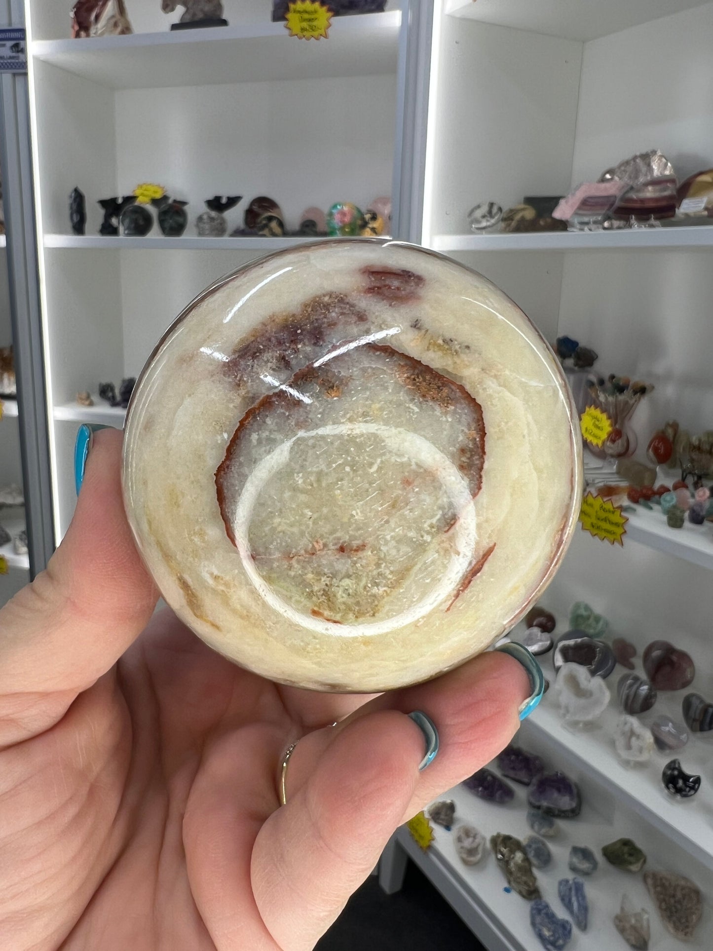 Green Onyx Sphere on Stand