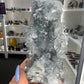 Apophyllite on Blue Chalcedony