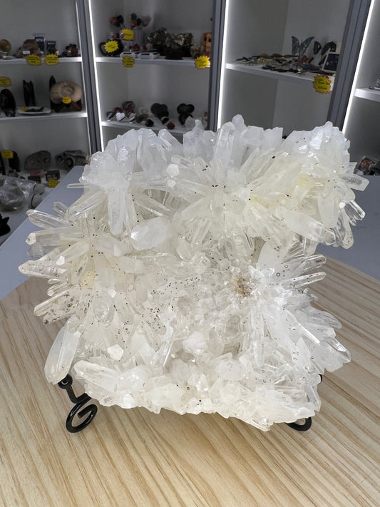 Clear Quartz Cluster on Stand
