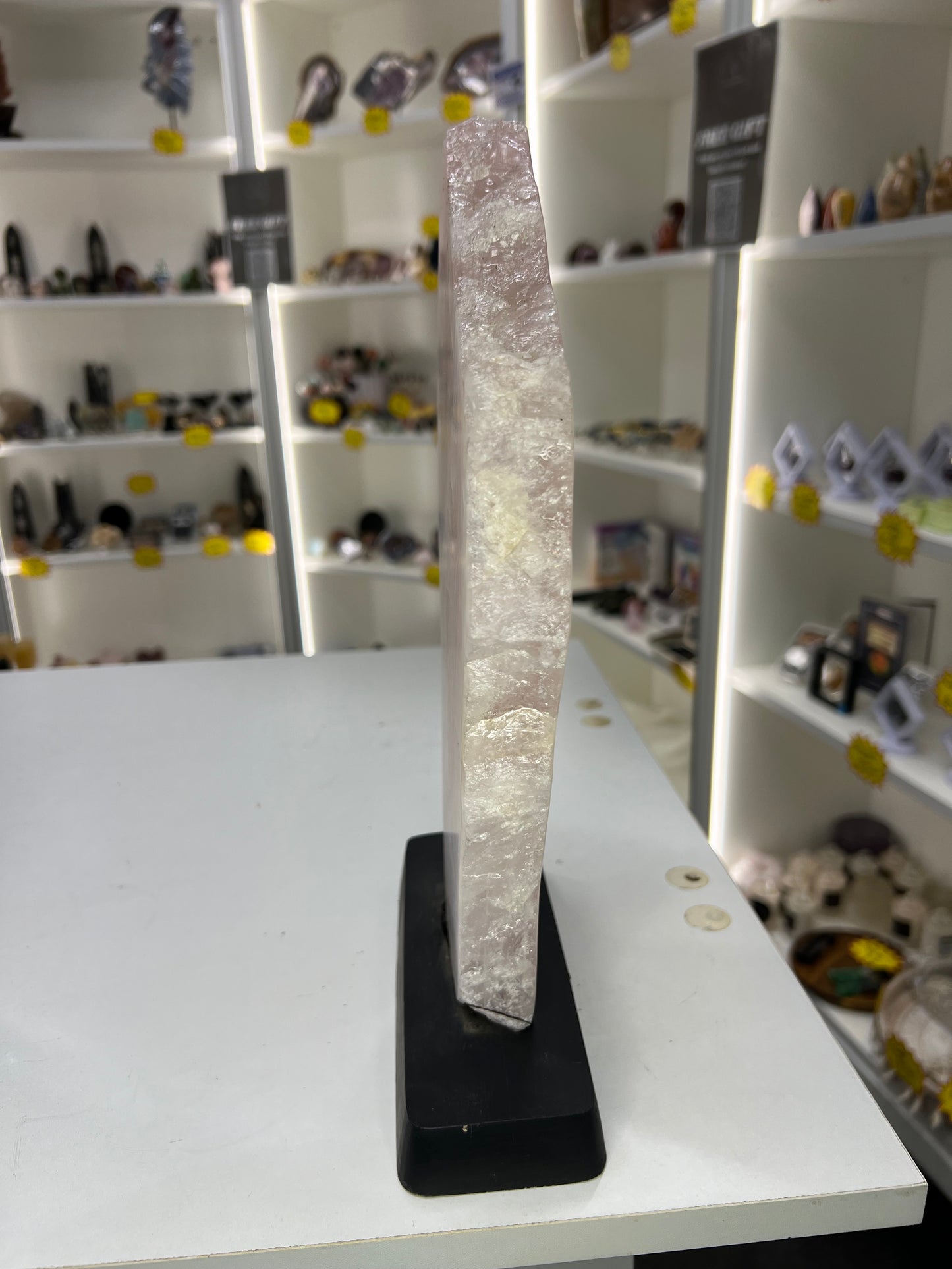 Rose Quartz Slab on Base