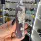 Black Flower Agate Tower