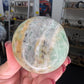 Variscite Indian Carved Sphere on Stand