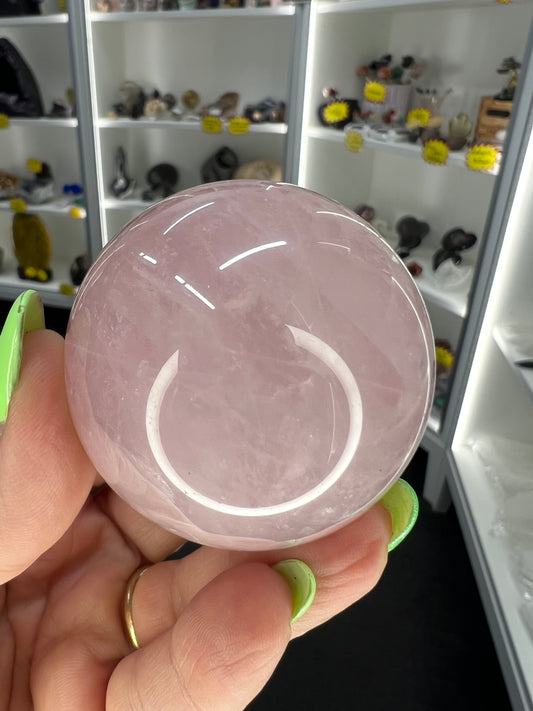 Rose Quartz Sphere on Stand