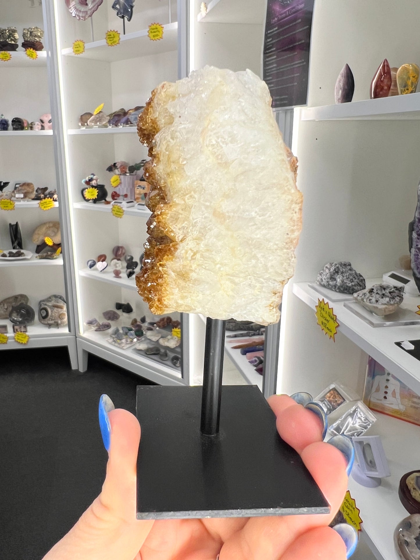 Citrine Cluster Specimen on Stand