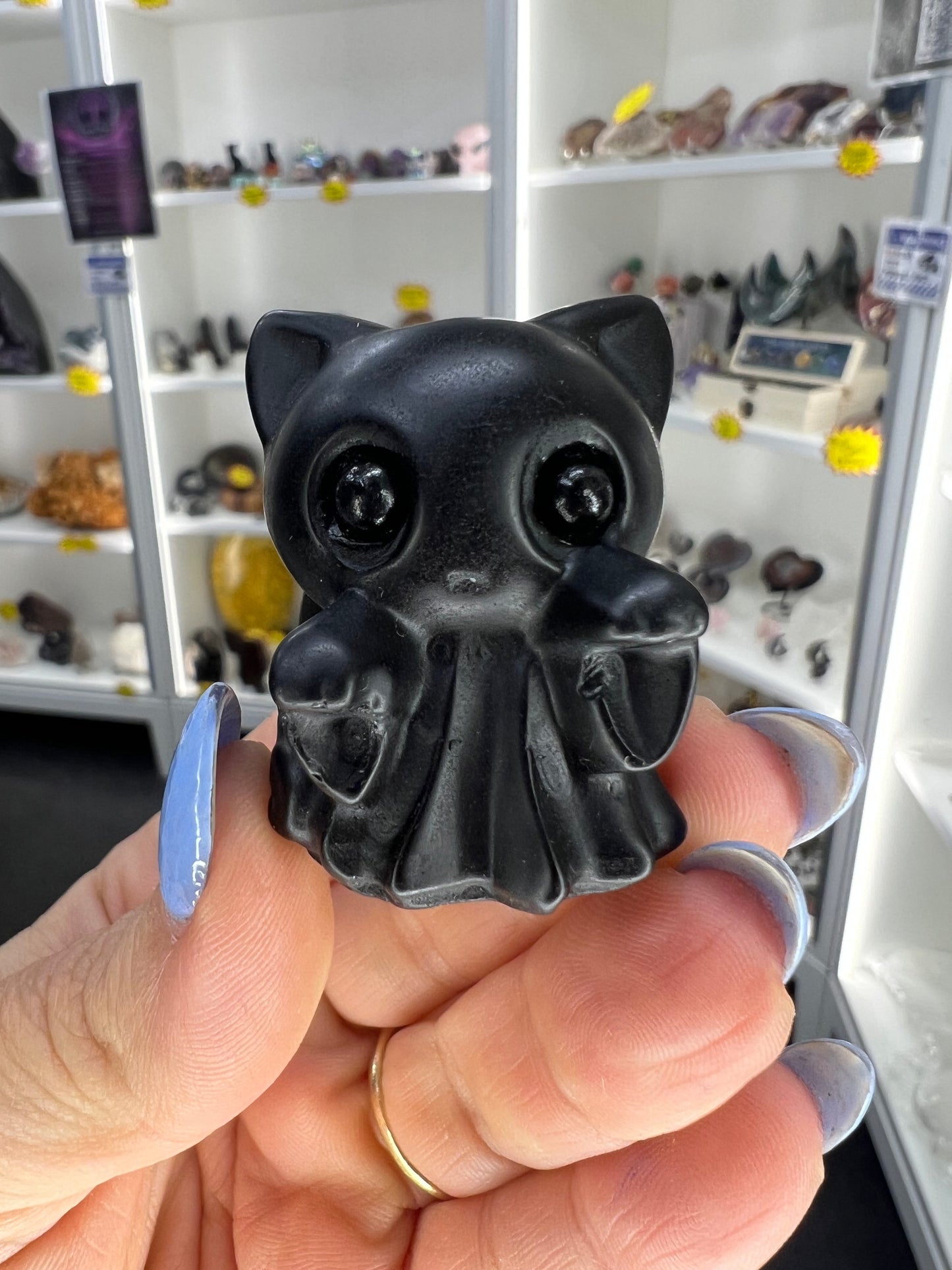 Black Obsidian Ghost Cat