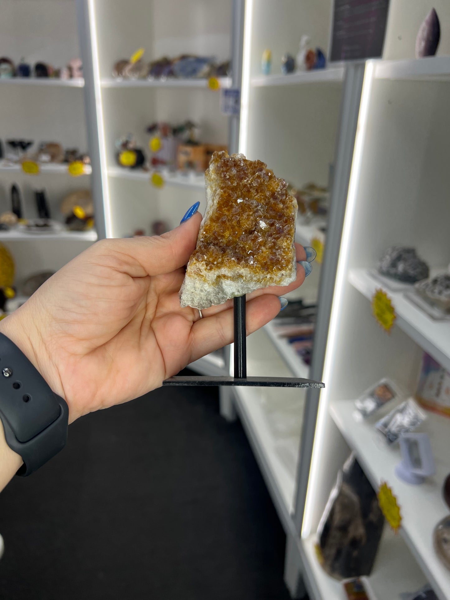 Citrine Cluster Specimen on Stand