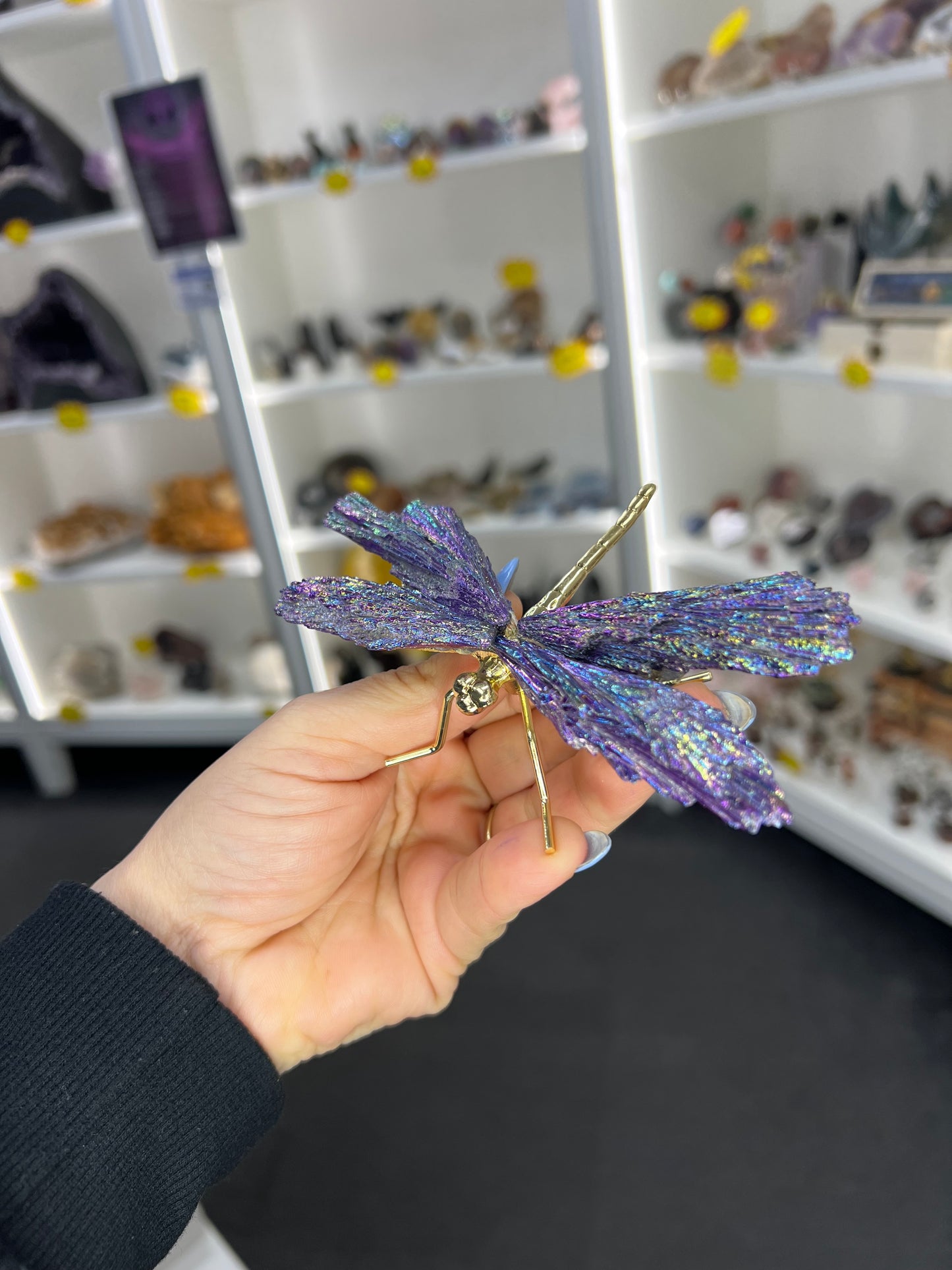 Purple Aura Kyanite Dragonfly