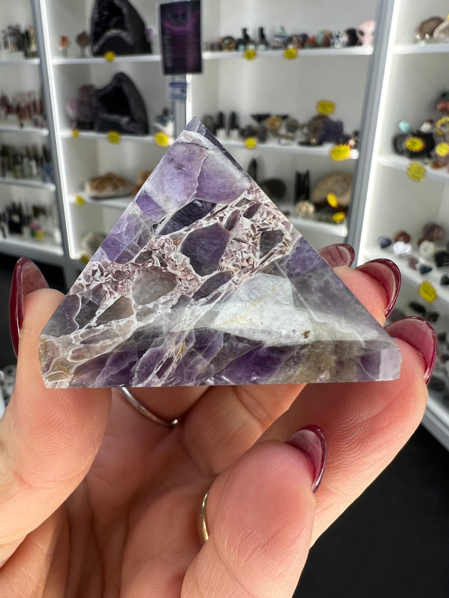 Chevron / Dream Amethyst Pyramid