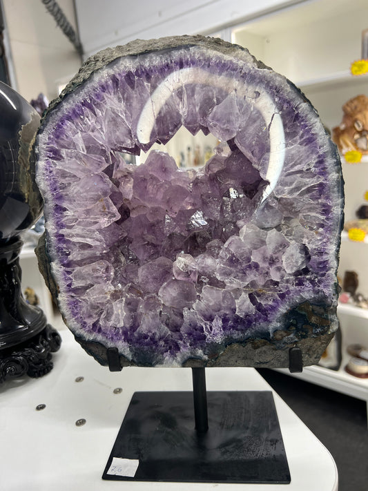 Amethyst on Metal Stand