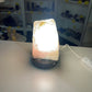 Rose Quartz Lamp on Fossil Orthoceras Base