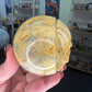 Crazy Lace Agate Indian Carved Sphere on Stand