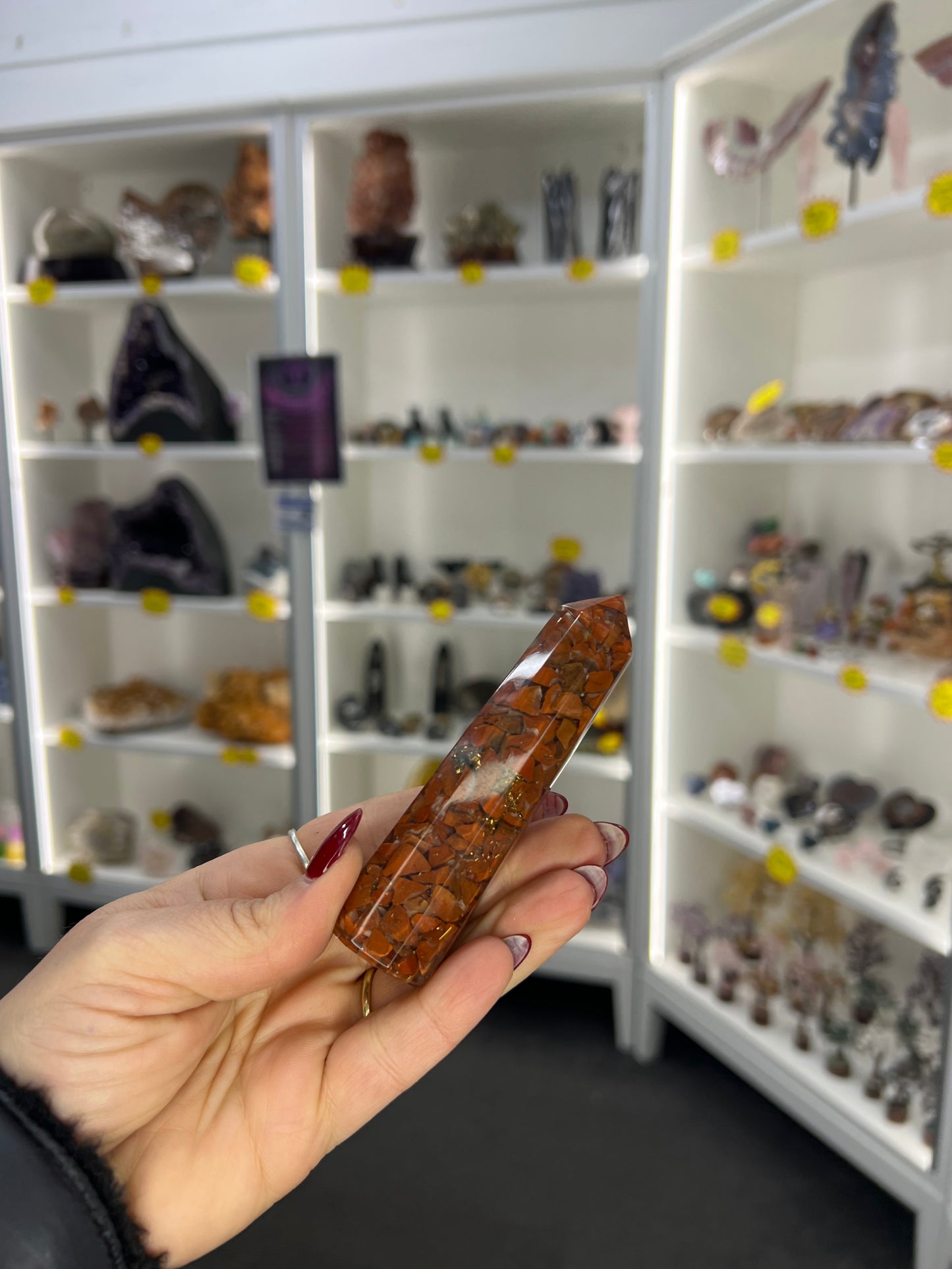 Red Jasper Organite Tower