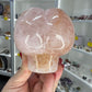 Rose Quartz Alien Head with Labradorite Eyes