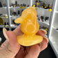 Yellow Calcite Character Carving