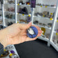 Blue Flower Agate Sphere on Stand