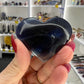 Black Fluorite Heart (UV Reactive)