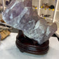Amethyst Cluster on Custom Wooden Stand
