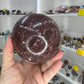 Red Onyx Sphere on Stand