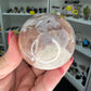Amethyst x Flower Agate Sphere on Stand