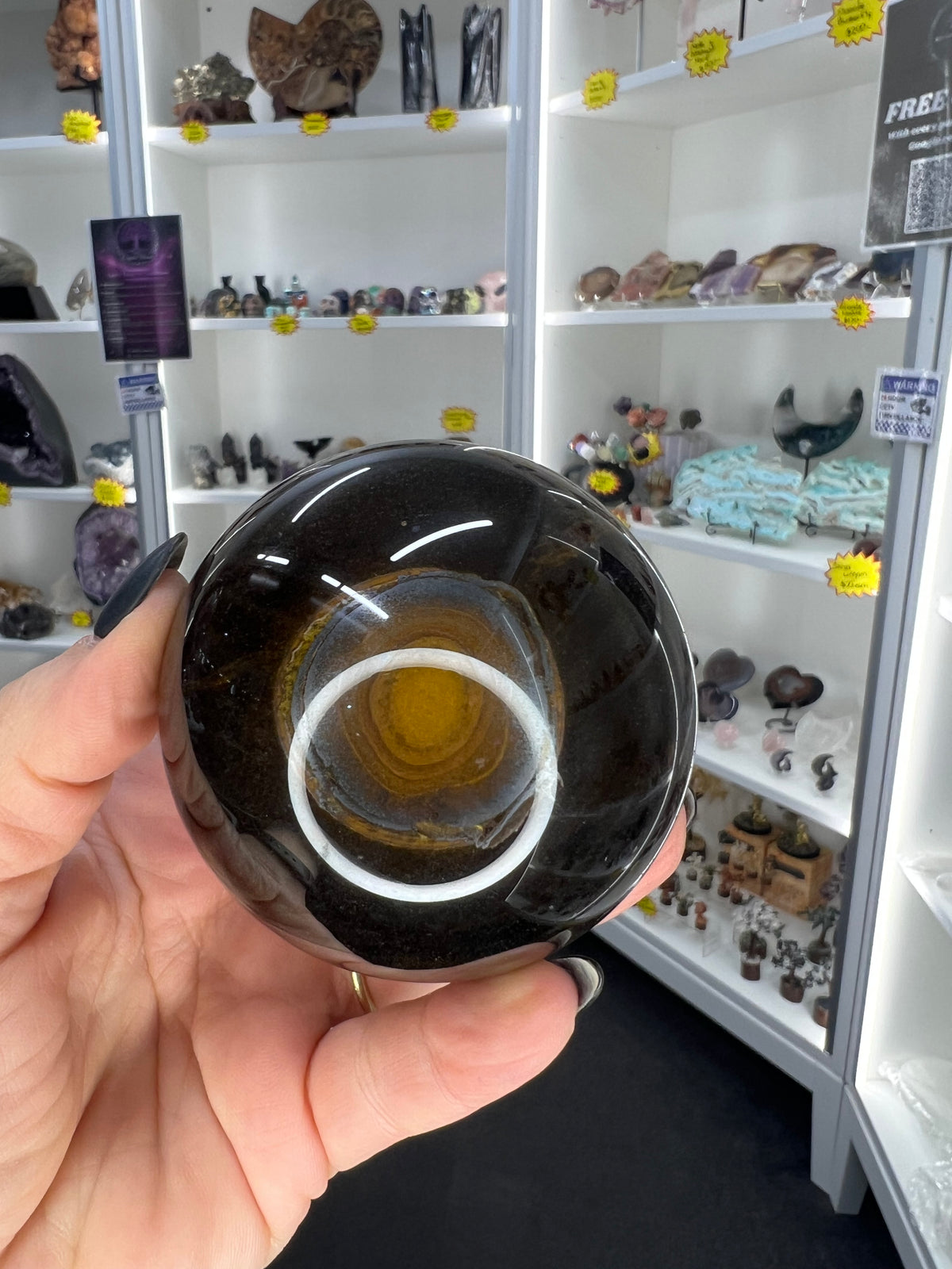 Tigers Eye Sphere on Stand