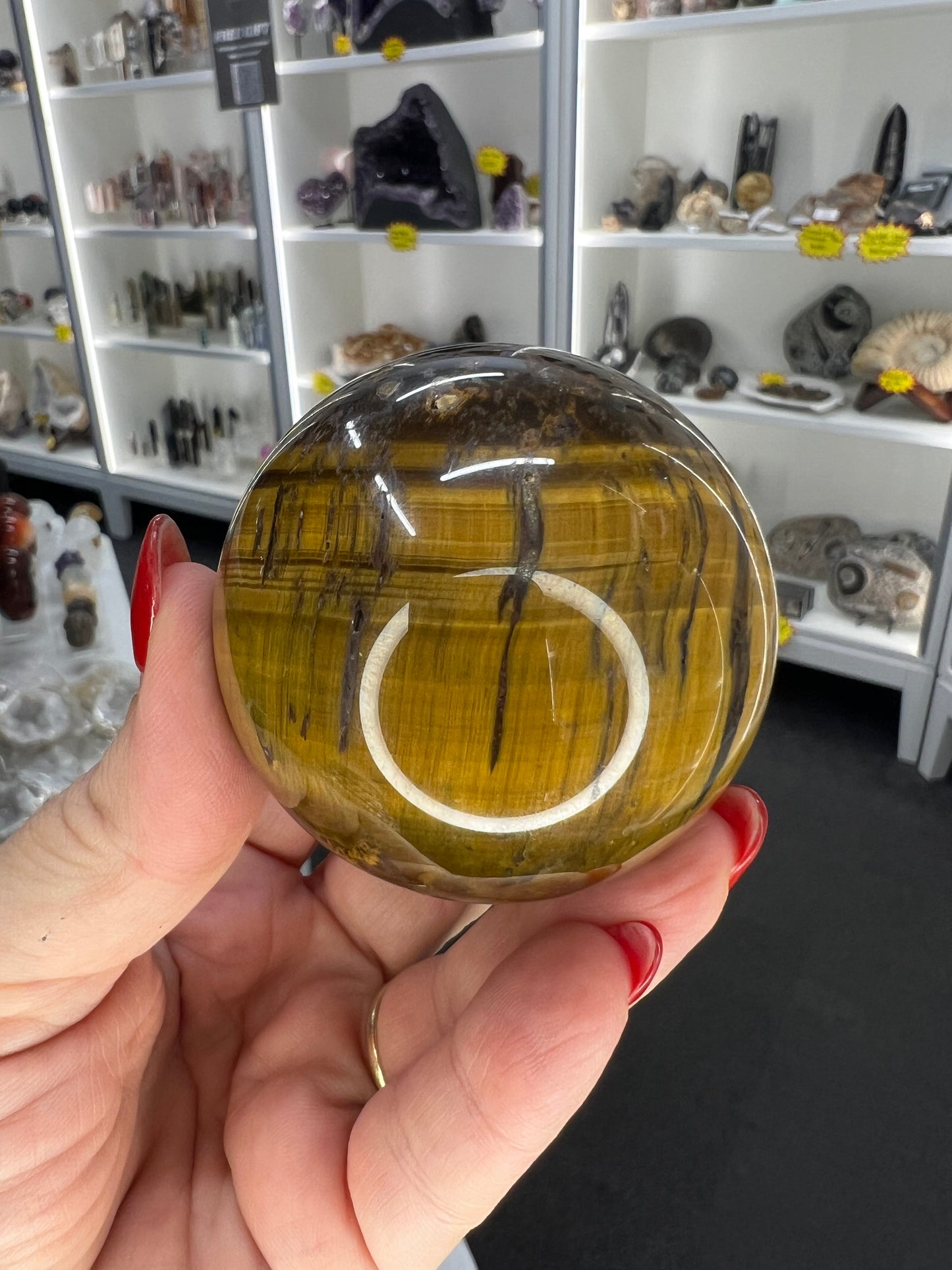Tigers Eye Sphere with Stand