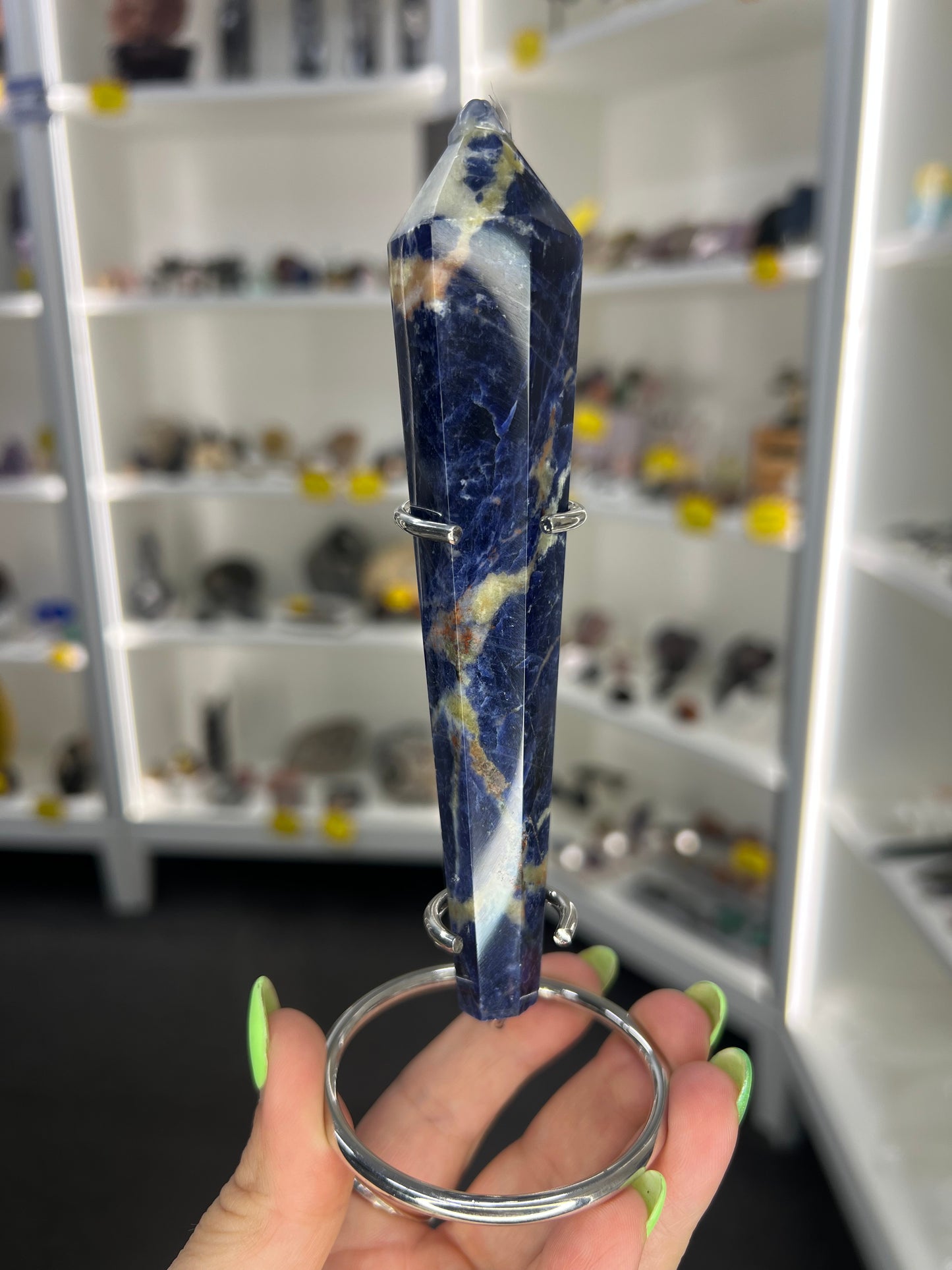 Sodalite Wand on Stand