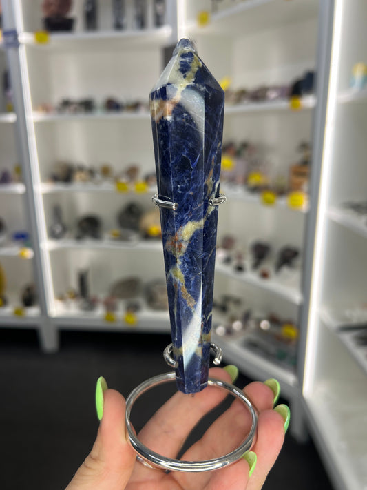 Sodalite Wand on Stand