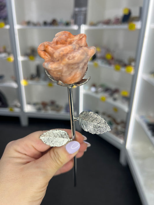 Pink Agate Forever Rose