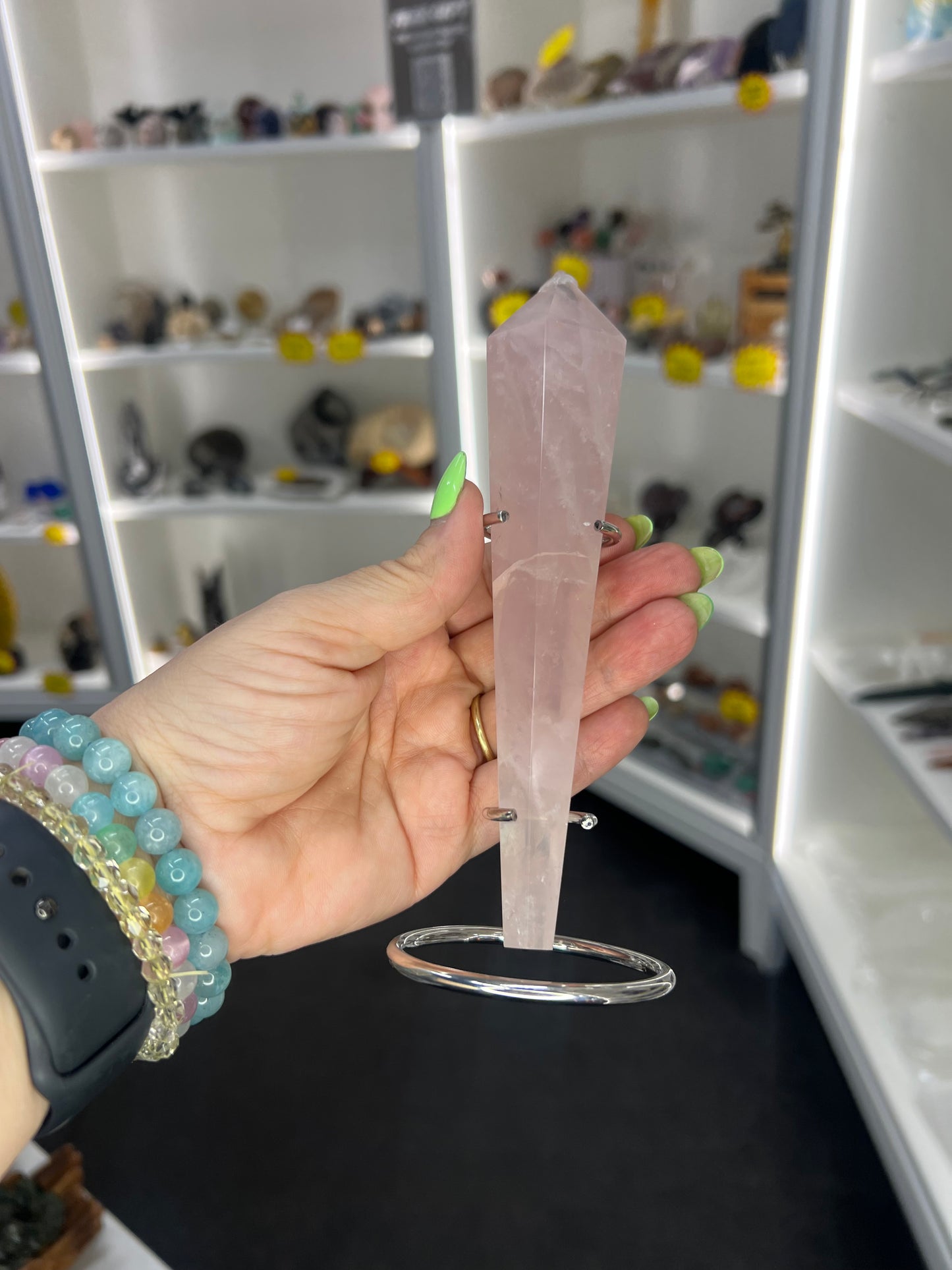 Rose Quartz Wand with Stand
