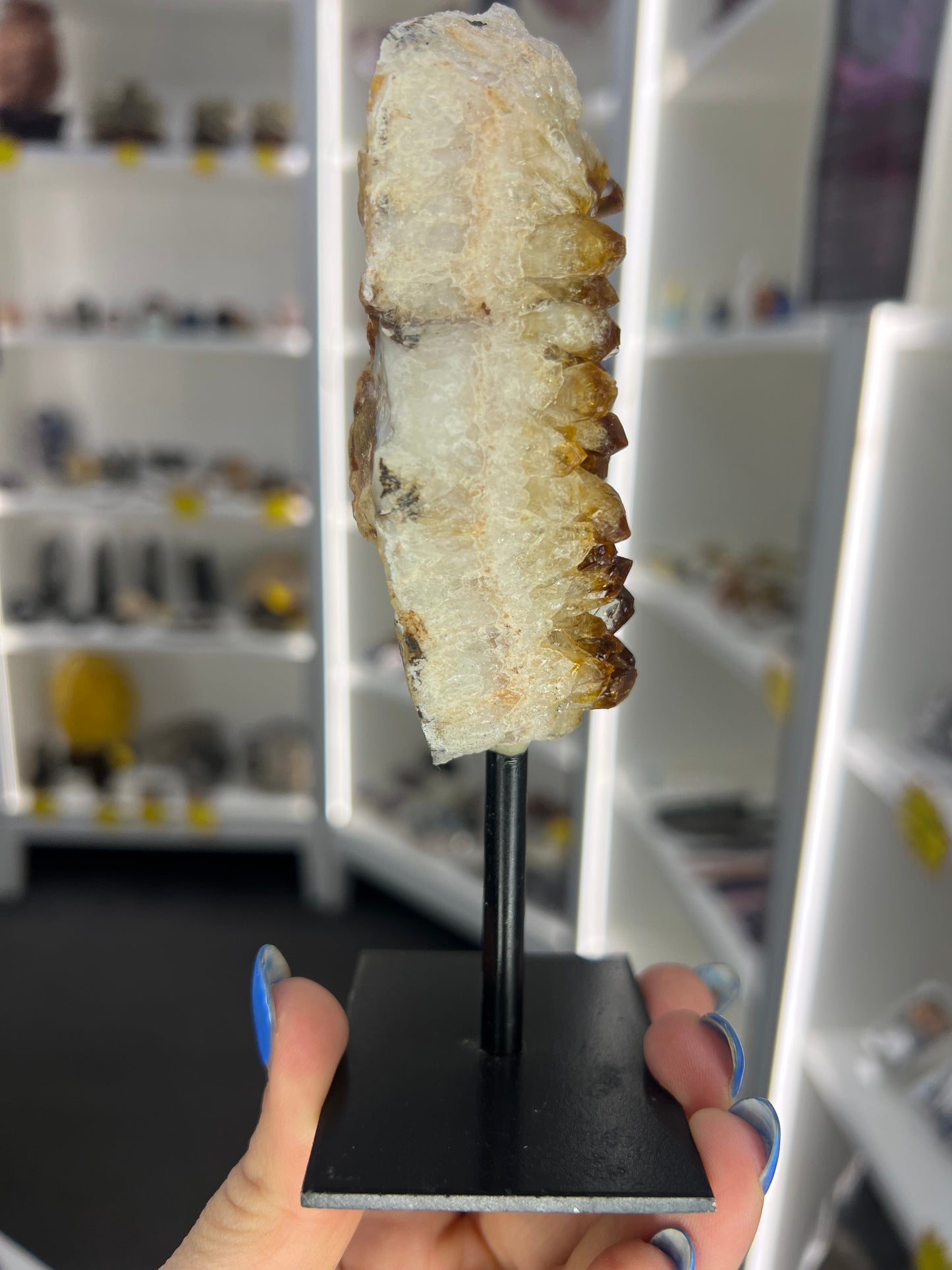 Citrine Cluster Specimen on Stand