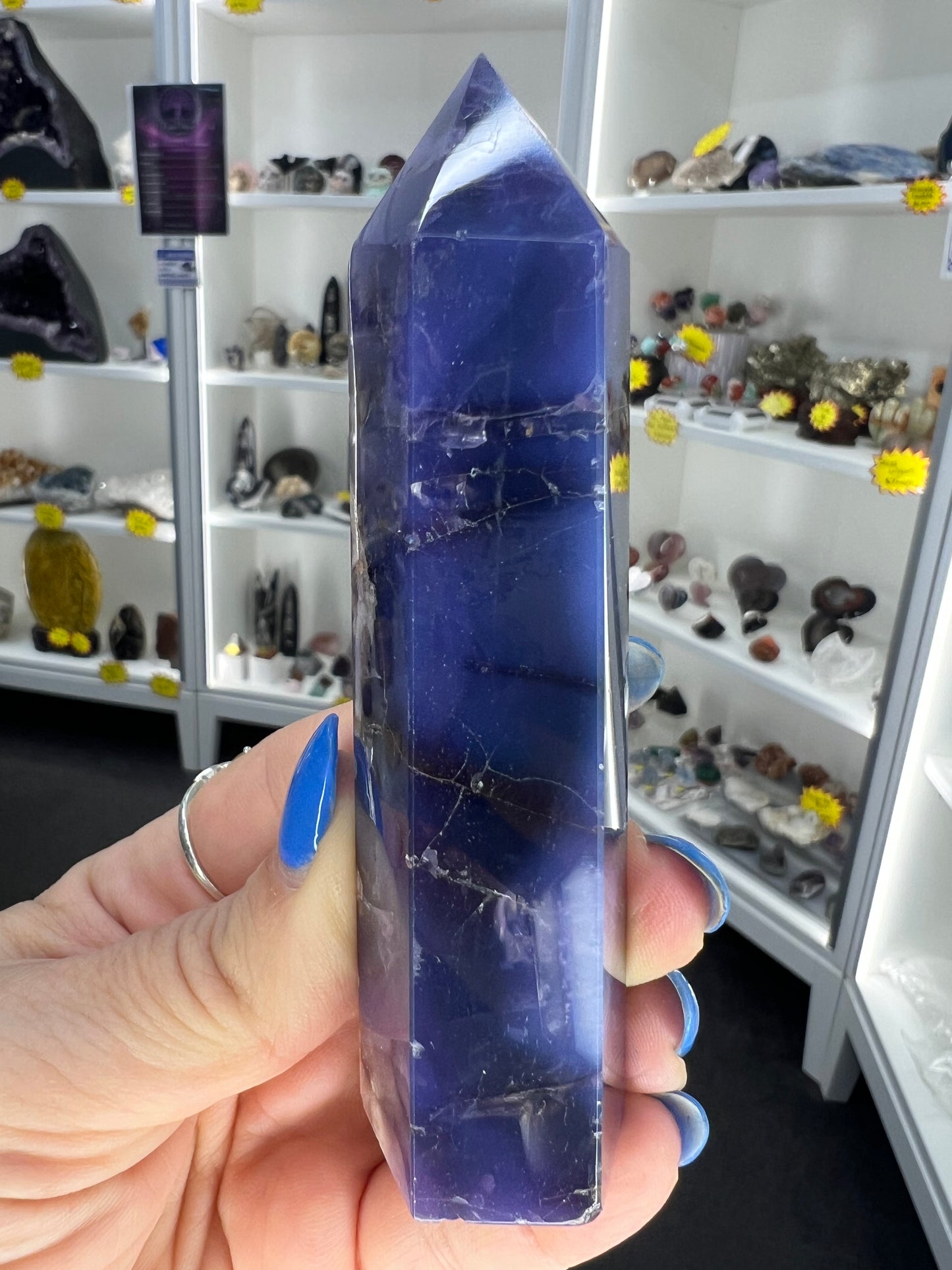 Blue Flower Agate Tower