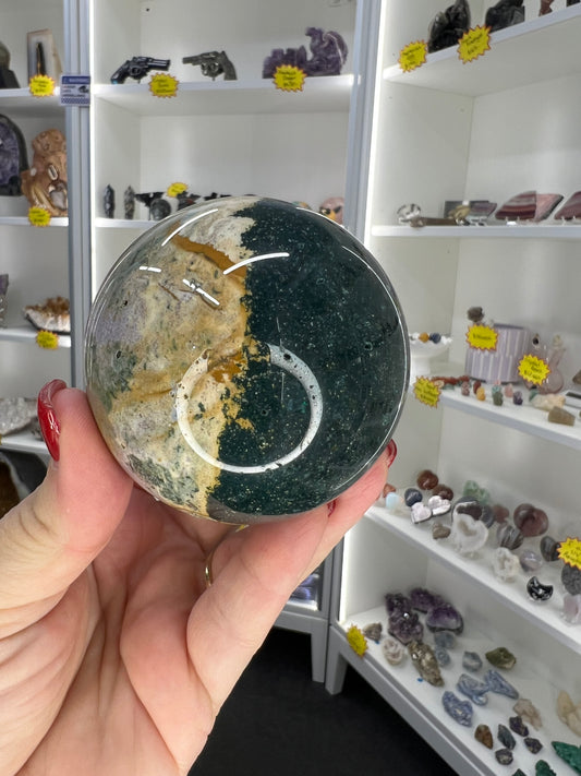 Ocean Jasper Sphere with Stand