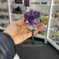 Amethyst Cluster Specimen on Stand