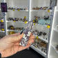 Black Flower Agate Tower