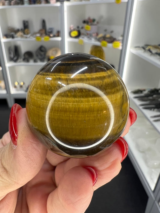 Tigers Eye Sphere with Stand