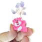 Pink Bear with Amethyst Chips