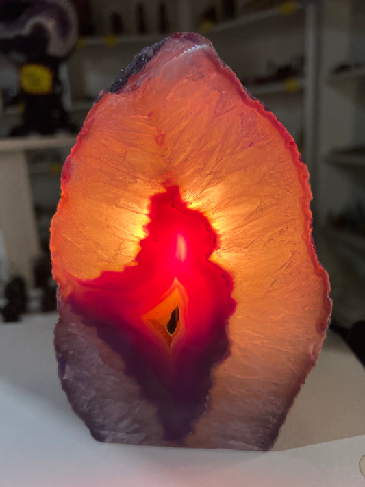 Purple Agate Lamp