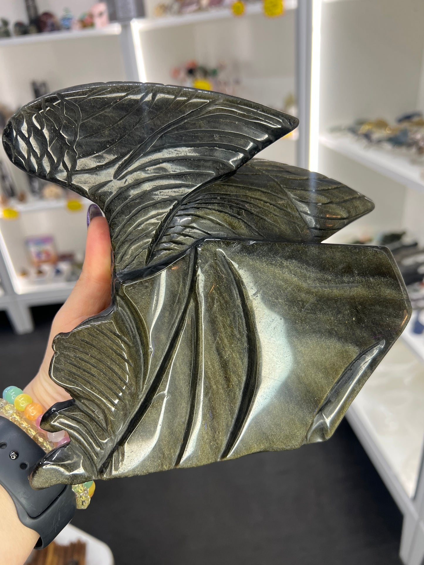 Golden Sheen Obsidian Eagle