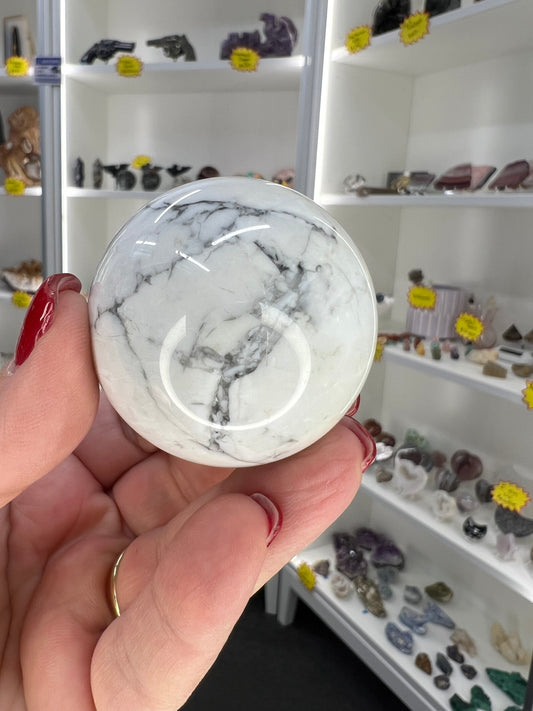 Howlite Sphere with Stand